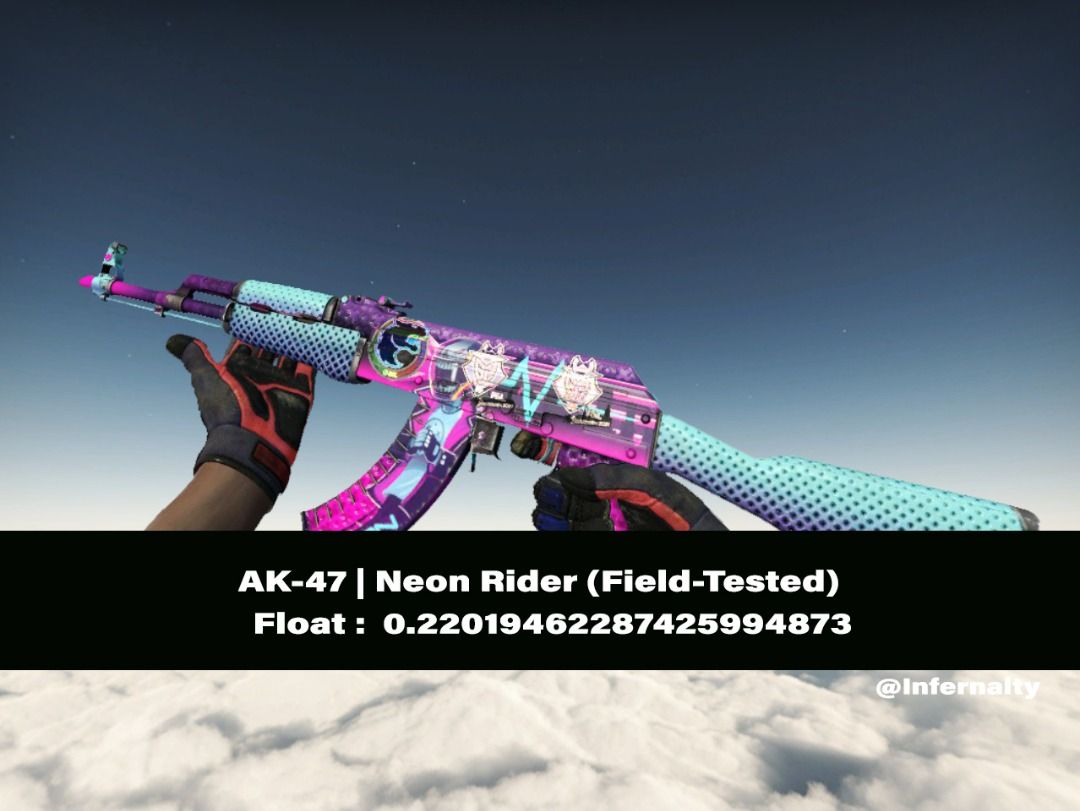 StatTrak AK-47 Neon Rider FT CSGO SKINS KNIVES, Video Gaming, Gaming ...