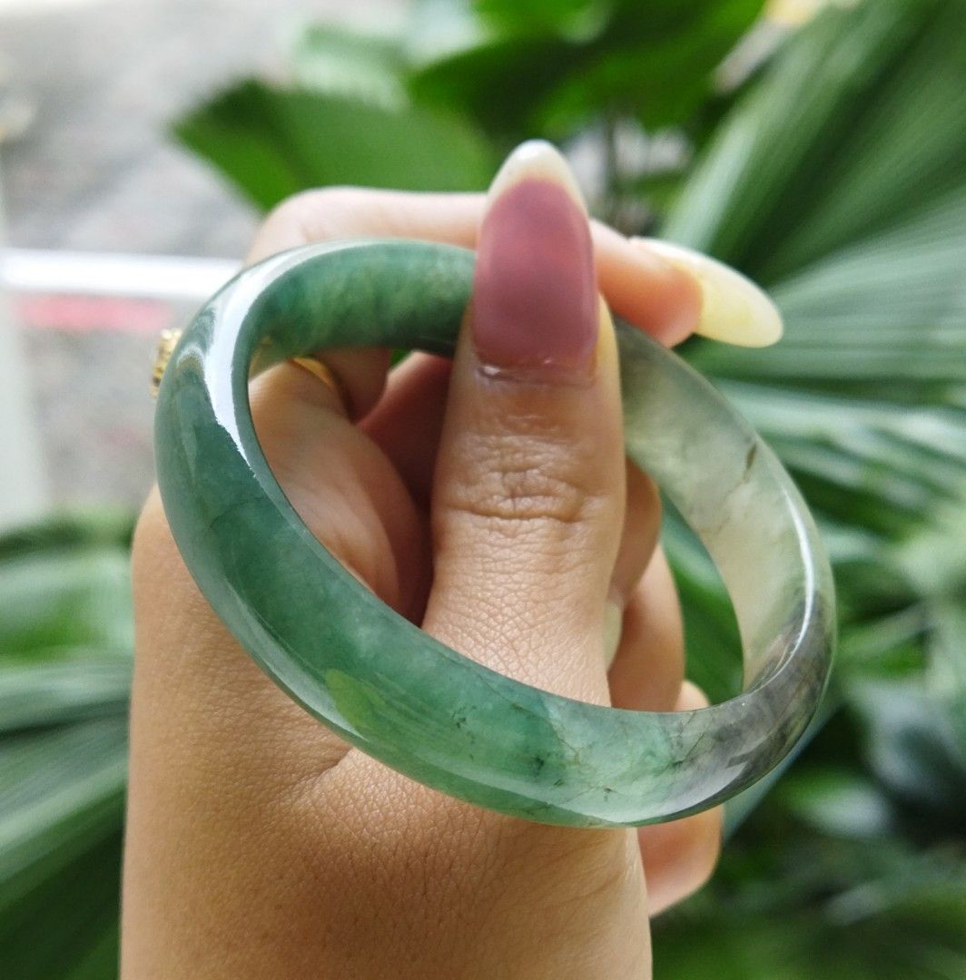 Translucent shop jade bangle