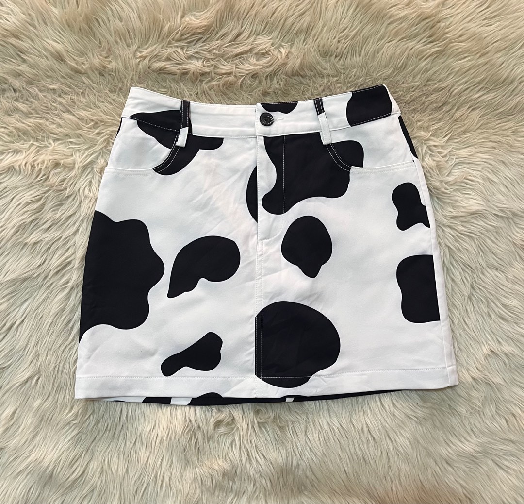  hw unique cow print skirt women s fashion bottoms skirts on carousell