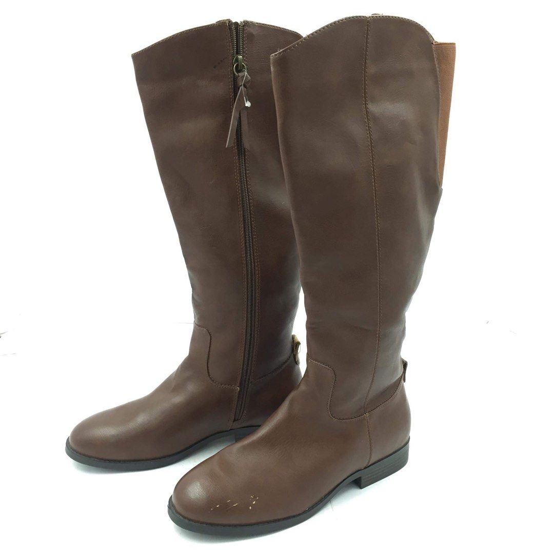 UNIVERSAL THREAD Women s Brisa Wide Calf Faux Leather Riding Boots