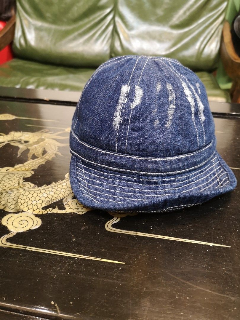 🧢Vintage UES POW Denim Mechanic US Army Hat denime Daisy Indigo