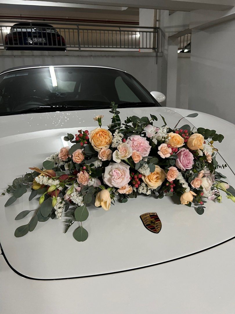 Wedding Car Flower Decor, Hobbies & Toys, Stationery & Craft, Flowers