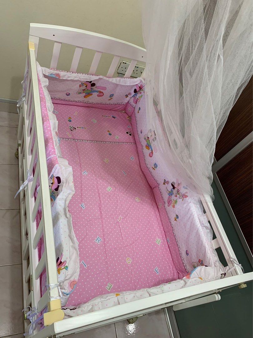 White Baby cot set, Babies & Kids, Baby Nursery & Kids Furniture, Cots