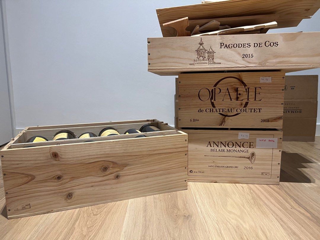 Wine Boxes / Crates For Sale, Furniture & Home Living, Home Decor, Other  Home Decor On Carousell