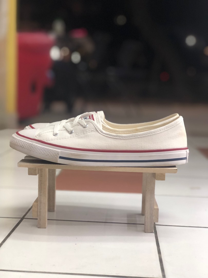 Chuck taylor all star dainty ballet leather slip white new arrivals