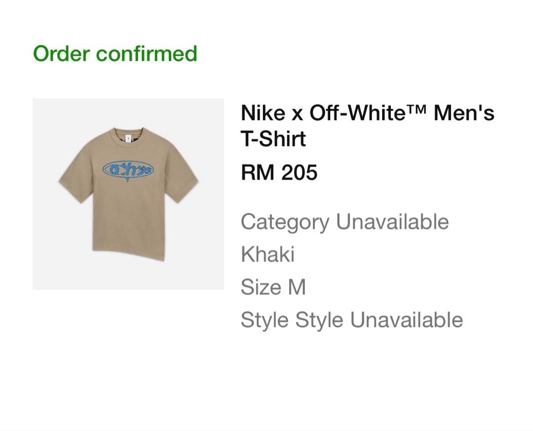 Nike off white 2025 t shirt sizing