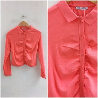 Zara Ribbed Polo Shirt