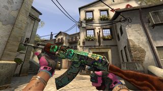0.18fv Fire Serpent ft ak47 CSGO skin field tested knife glove with stickers