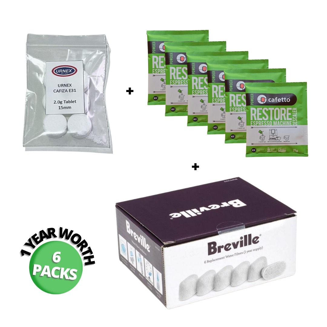 [1 Year Worth] Breville Cleaning Chemicals Descale, Cleaning Tablet