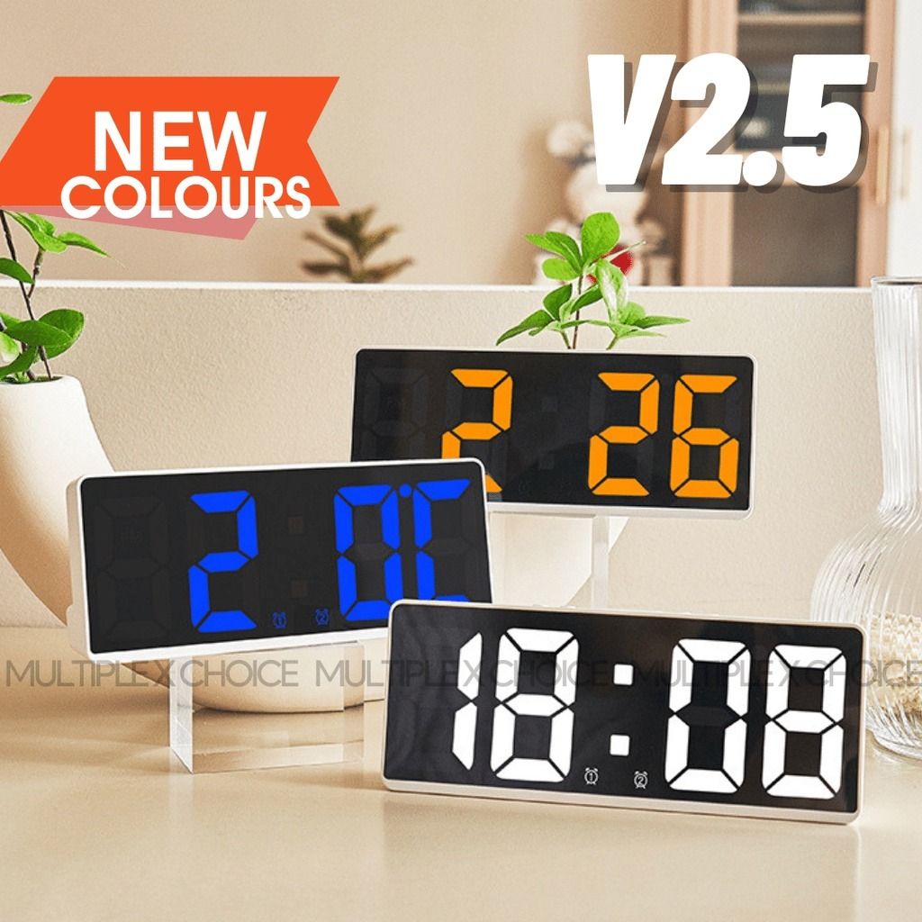 3D LED Digital Wall Desk Clock (USB Powered), Furniture & Home Living ...