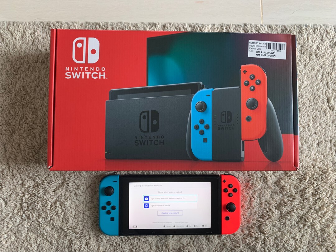 96 Like New Nintendo Switch V2 Very Good Condition and Fullset