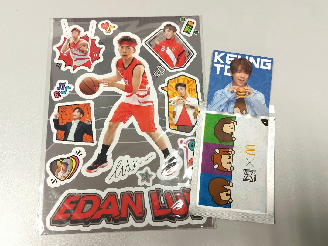 麥當勞 Mirror Edan 呂爵安 貼紙 Sticker Keung To 姜濤 卡 Card, 興趣及遊戲, 收藏品及紀念品, 明星周邊 ...