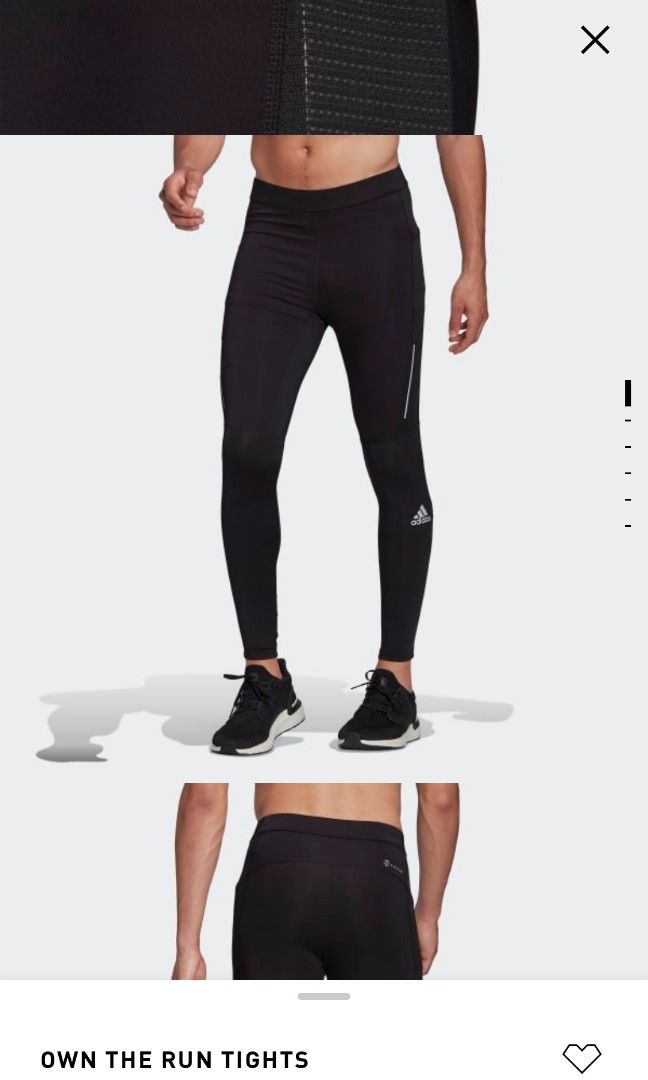 adidas Running tights with grey colour block in black | ASOS