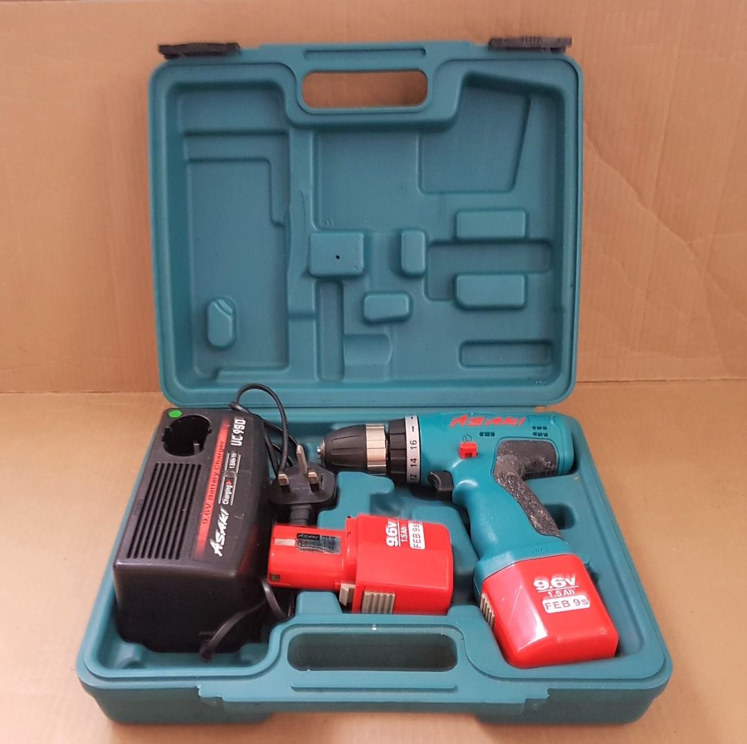 Asaki Cordless Drill Driver, Model ADS 9.61, 2 Speed Compact Driver