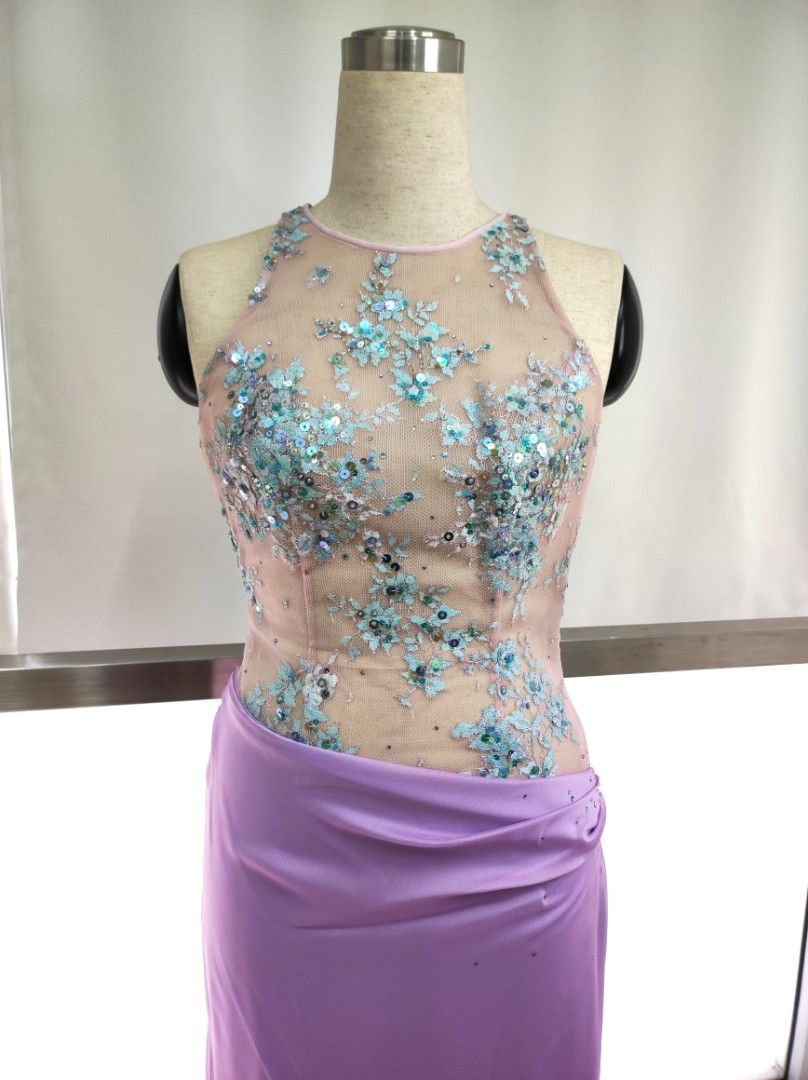 Purple lace new arrivals cocktail dress