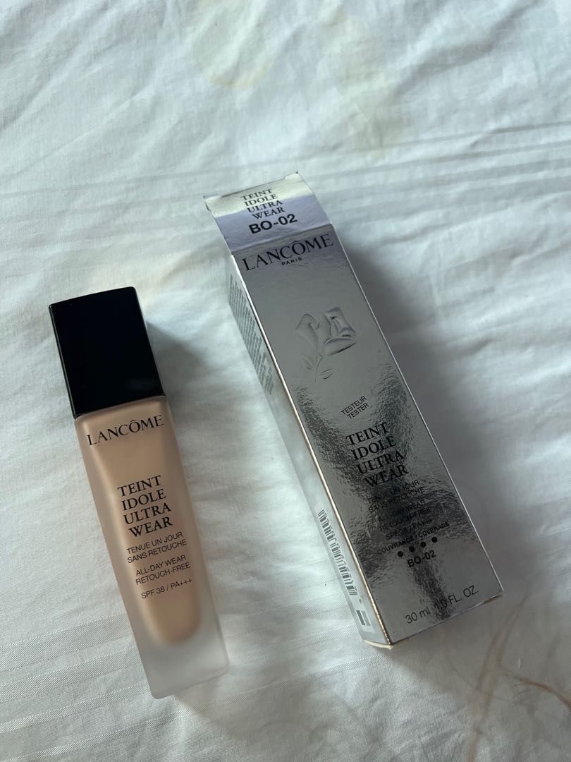 Brand New Lancôme Foundation (Category: Makeup) located in Seremban. Submitted by wafflebites (Listing ID 1204695190, Image 2). Description: 24hr full coverage foundation with a flawless , natural matte finish & lightweight feel B0-02 Brand new and unused Authentic .