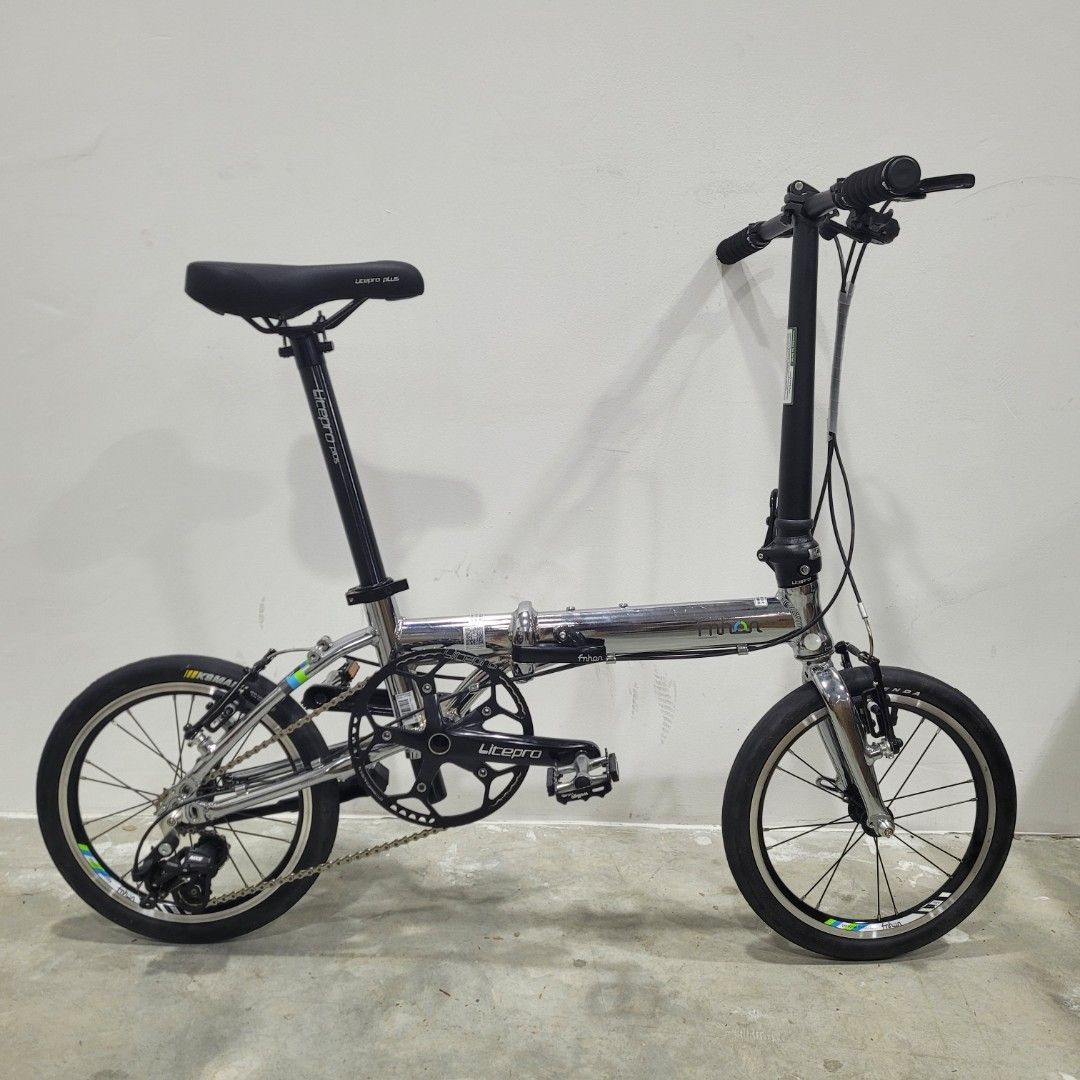 Last Clearance Fnhon Retro 16inch 3 Speed Folding Bicycle Lightweight only 7.9kg