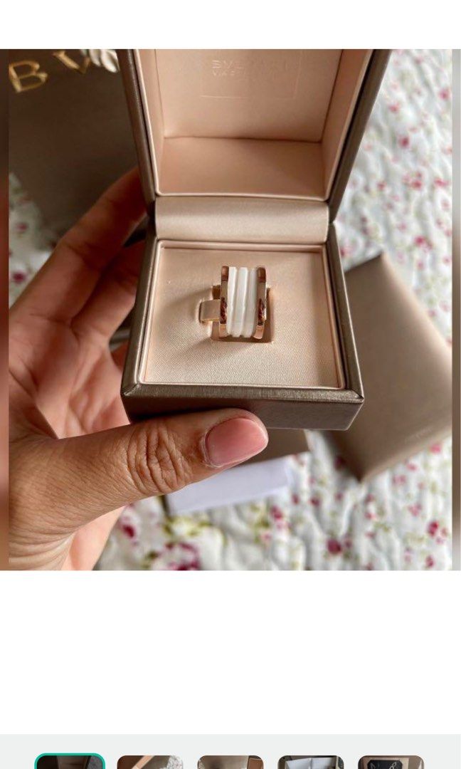 Bvlgari sz 50 white ceramic ring Luxury Accessories on Carousell