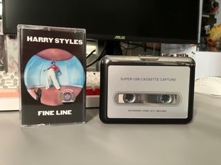Casette Player with Fine Line Casette Tape