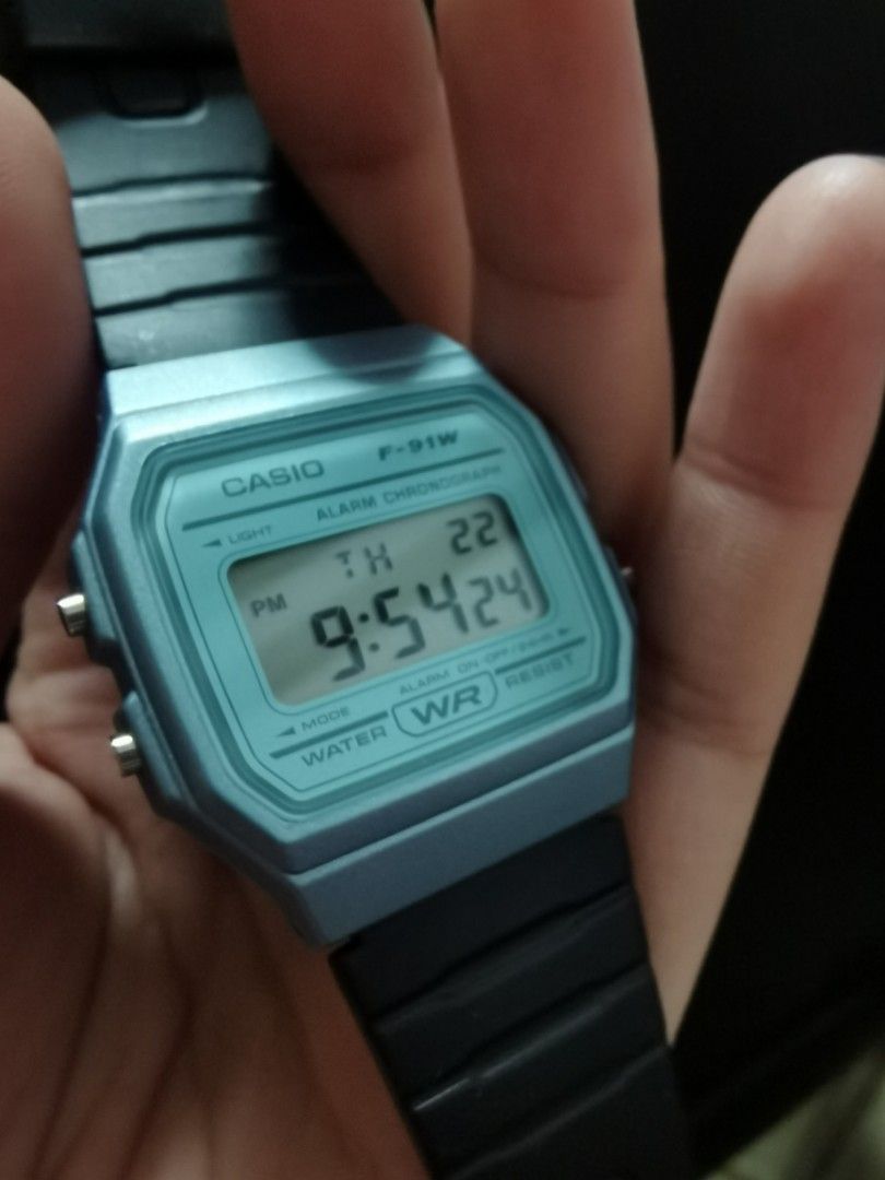 Casio Watch Blue Watch F 91W