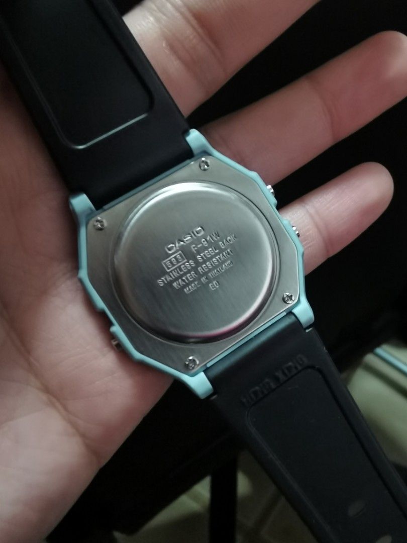Casio Watch Blue Watch F 91W Luxury Watches on Carousell