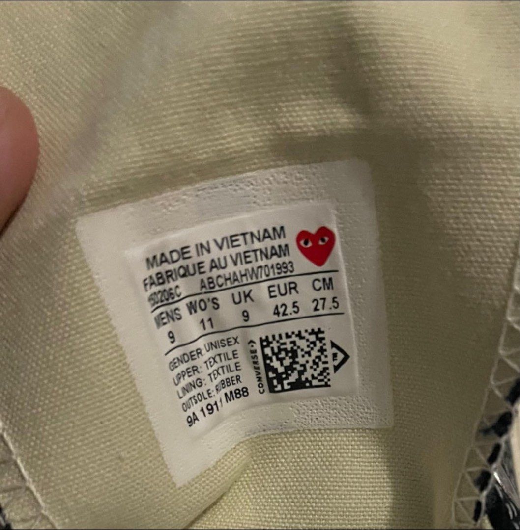 CDG CONVERSE LOW Men s Fashion Footwear Sneakers on Carousell