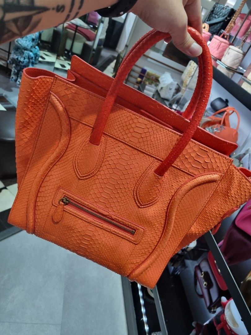 Celine luggage orange 2025