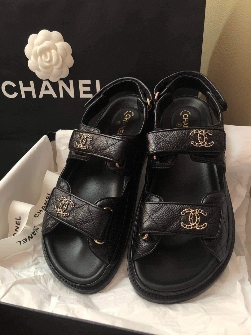 Chanel Dad Sandals size 37,5 bnib, Luxury, Sneakers & Footwear on