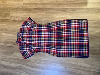 Checkered golden scissor cheongsam classic