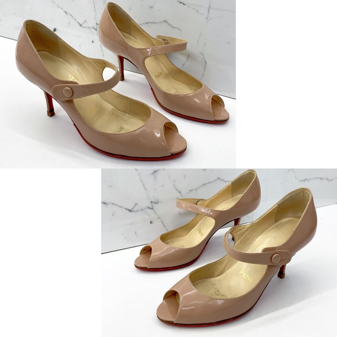 Christian louboutin cheap beige heels