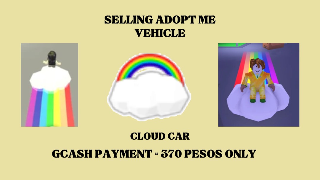 CLOUD CAR ADOPT ME, Video Gaming, Gaming Accessories, In-Game Products