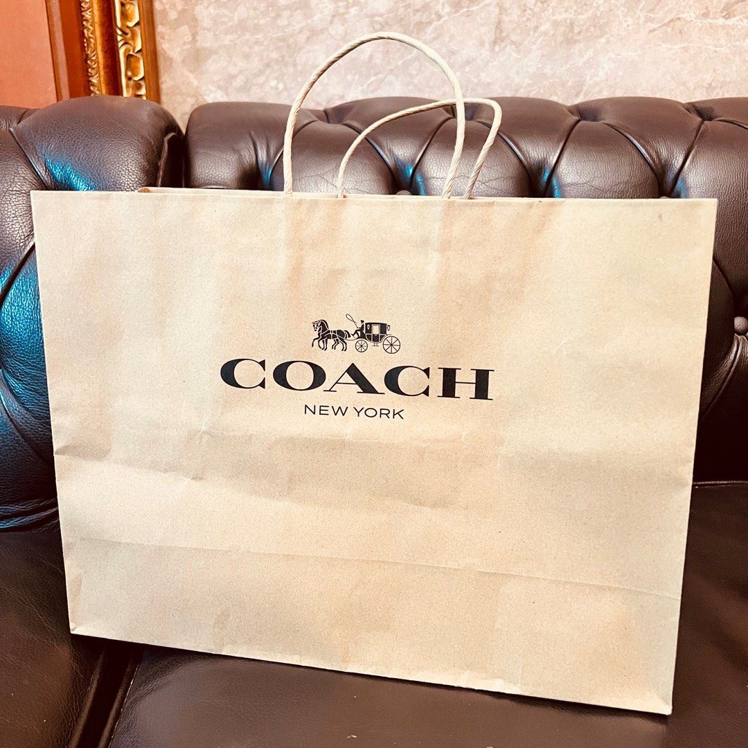 Coach 正版名牌紙袋/禮物袋/禮品袋/手提袋/購物袋/精品袋/收納袋（大）～企業商標收藏