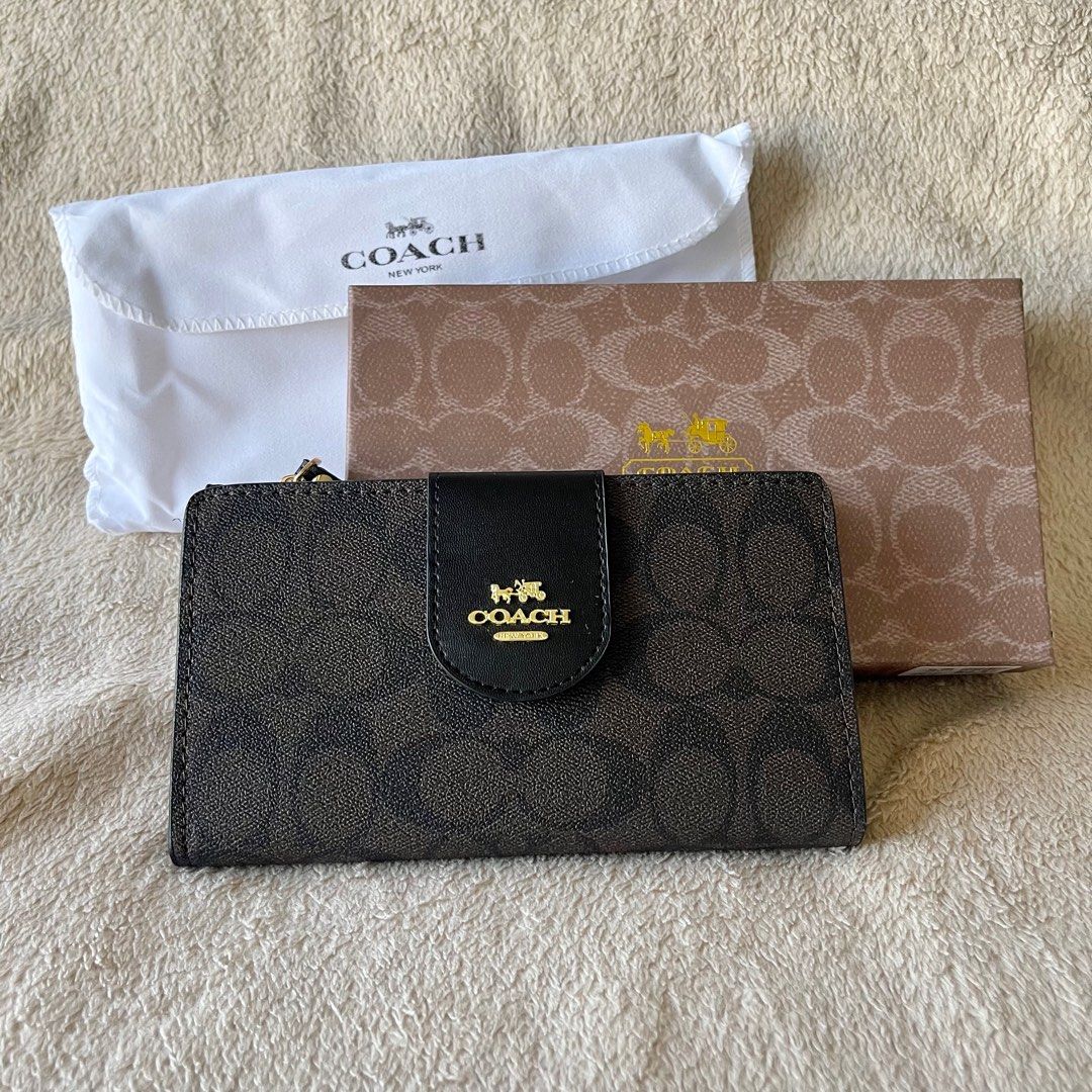 CLEARANCE SALE Coach Phone Tech Wallet Coffee Women s Fashion Bags Wallets Wallets Card holders on Carousell