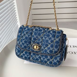 Coach Dinky 18 Quilted Napa Crossbody Bag In Blue