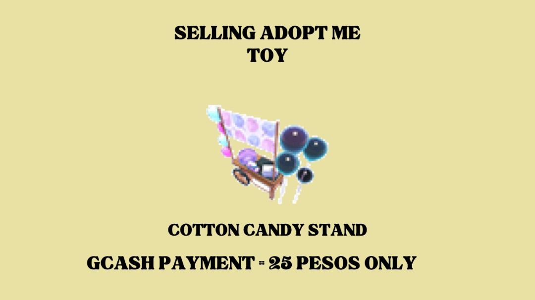COTTON CANDY STAND ADOPT ME, Video Gaming, Gaming Accessories, InGame Products on Carousell