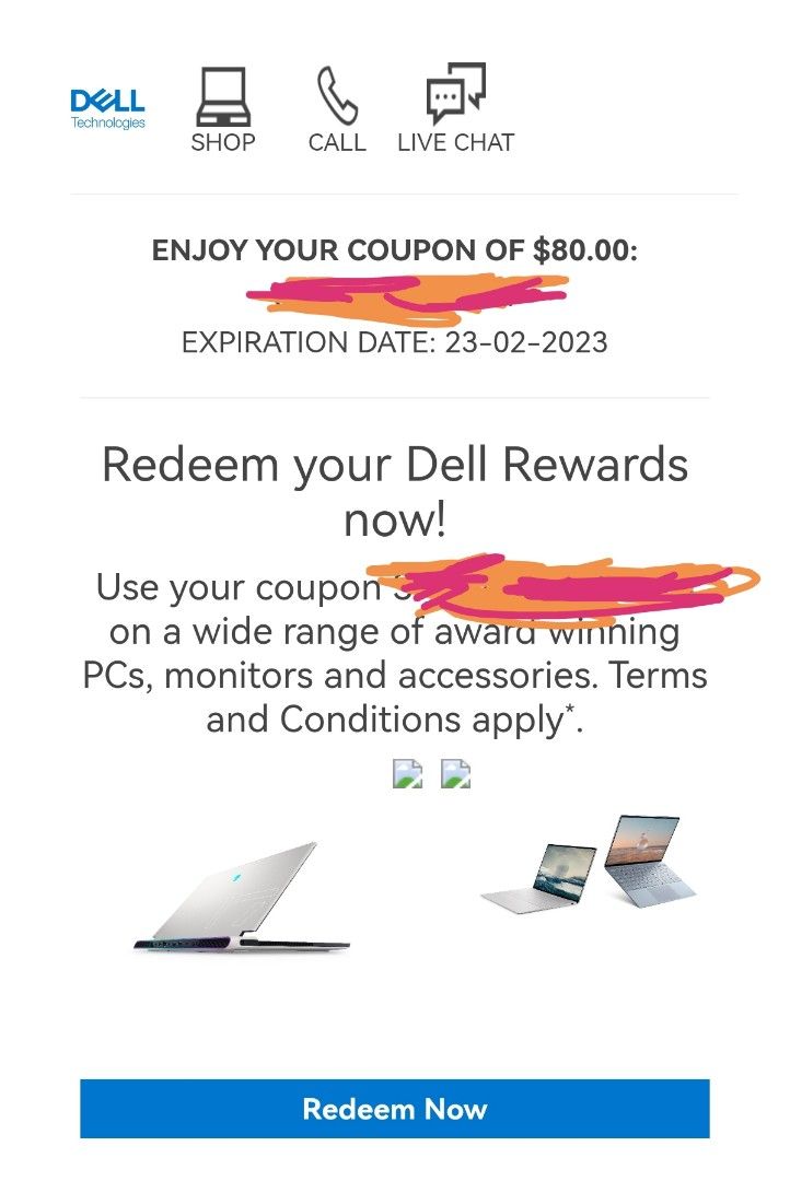 Dell 80 Coupon just at 65!!, Computers & Tech, Laptops & Notebooks on