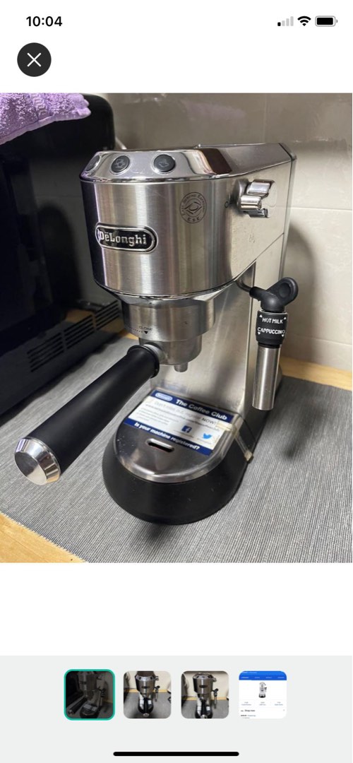 Delonghi Dedica coffee machine, TV & Home Appliances, Kitchen