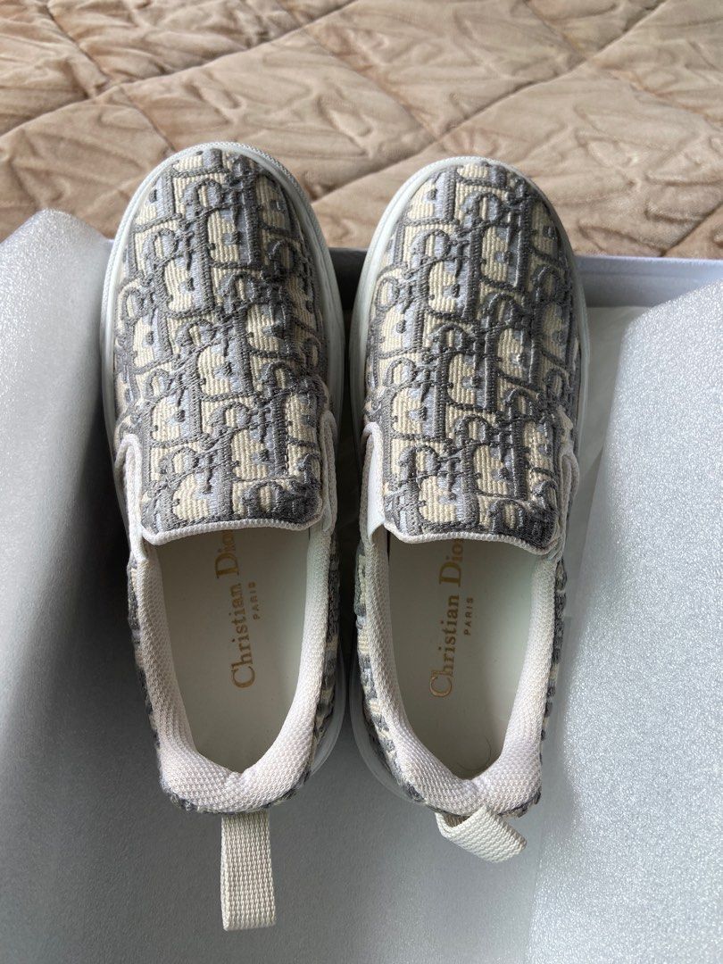 Dior Solar Oblique Embroided Slip Ons