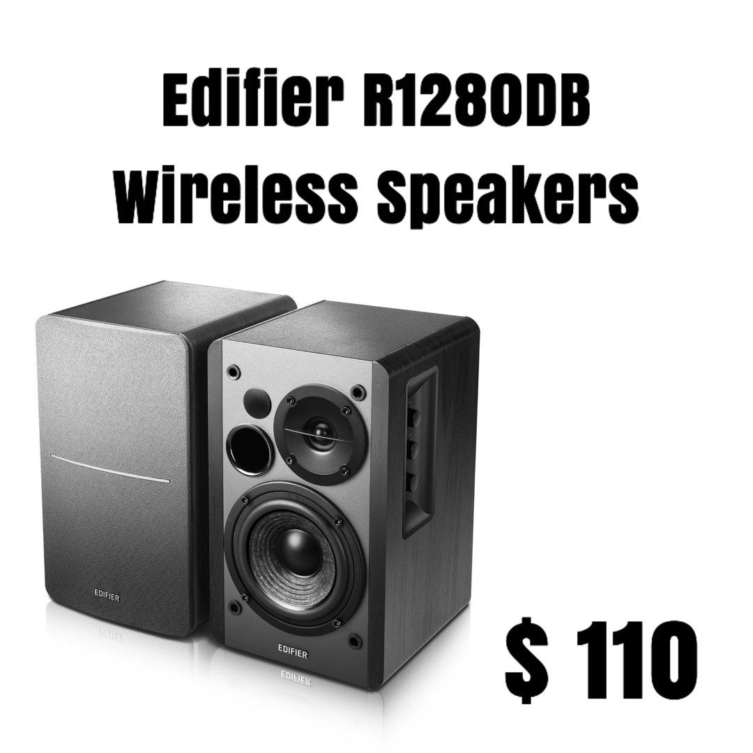 Edifier R1280DB Speakers (Black), Audio, Soundbars, Speakers