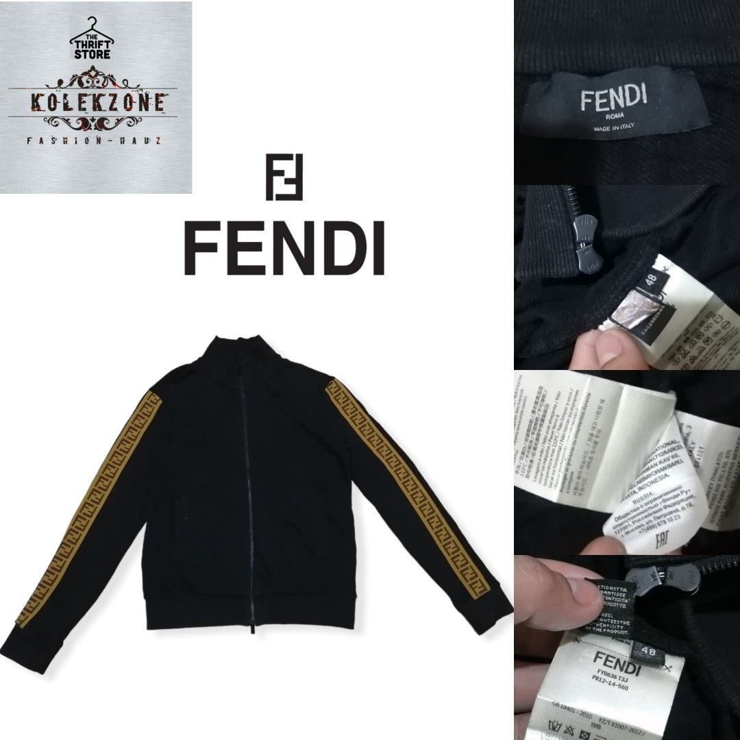 Fendi turtle neck jacket (Category: Coats, Jackets and Outerwear) located in Santa Maria. Submitted by staffpicks1515 (Listing ID 1204665334, Image 1). Description: Fendi Size 48 Large women Shoulder - 17.5" Sleeve length - 26" Chest - 19.5" Body length - 26".