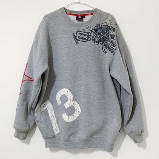 FREE 免費贈送🎁 滿額禮 BILLABONG OLD SCHOOL LOGO HIT HOP 復古 嘻哈 休閒 滑板 街頭 刷毛 圓領 大學T 灰色 XXL號 CLT-M TP0-22 #23開學季