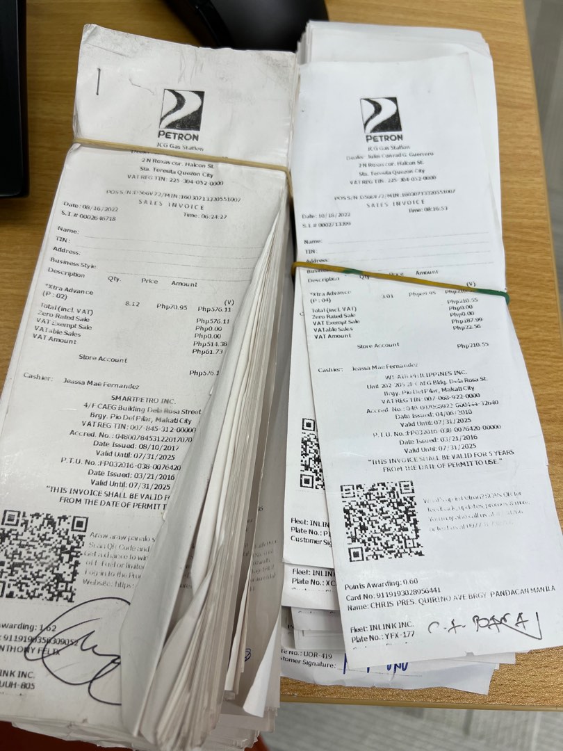Gas Receipt 2025 Peg Shaylynn