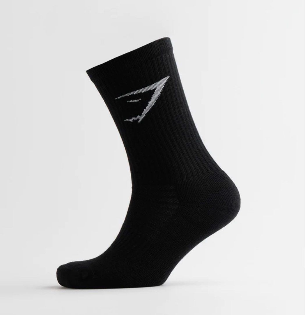 Gymshark Crew Socks 1 pc Black, Men's Fashion, Watches & Accessories