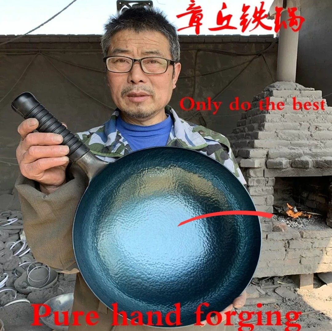 Hand black steel wok, Furniture & Home Living, Kitchenware & Tableware, Cookware