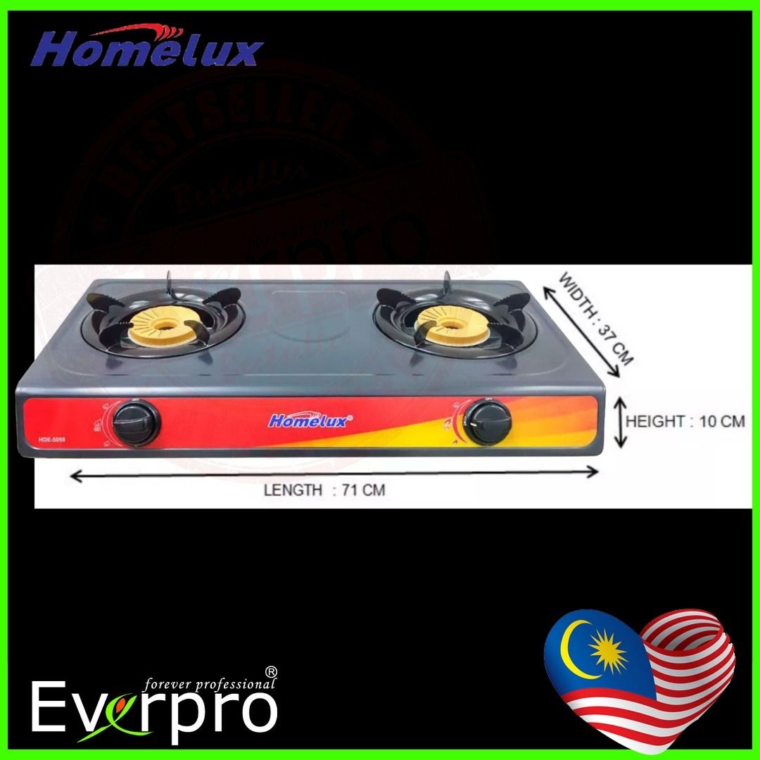 HDE5050 Double Burner Gas Stove/Cooking Stove/1 year Warranty