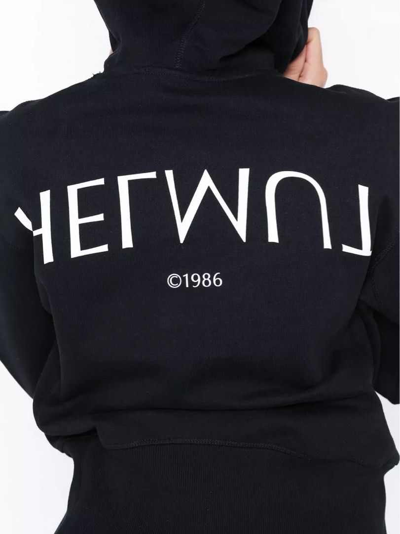 Helmut Lang logo hack hoodie Size XS Women s Fashion Coats Jackets and Outerwear on Carousell