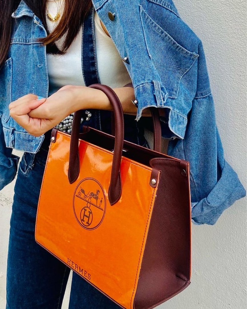 Hermes laminating paper bag, Luxury, Bags & Wallets on Carousell
