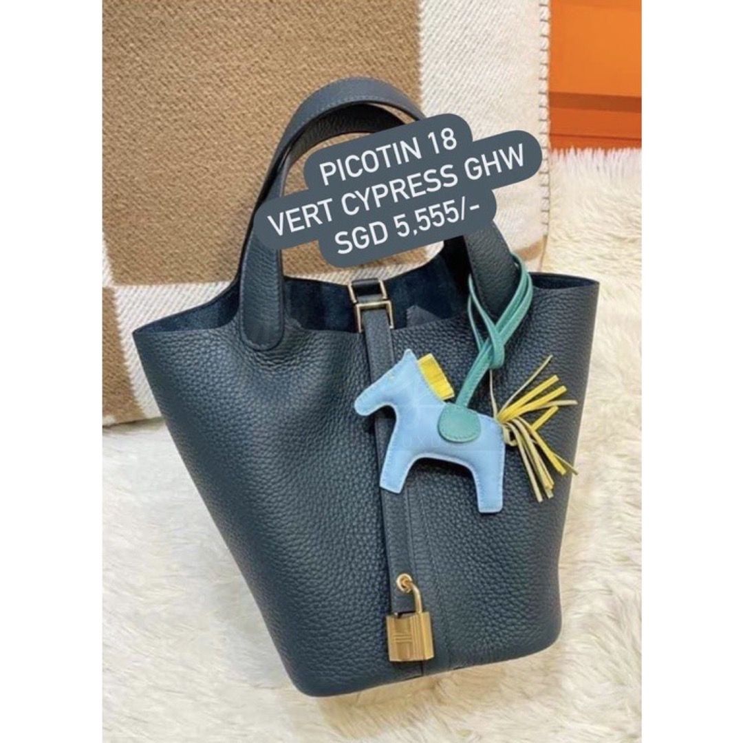 Hermes vert cypress picotin best sale