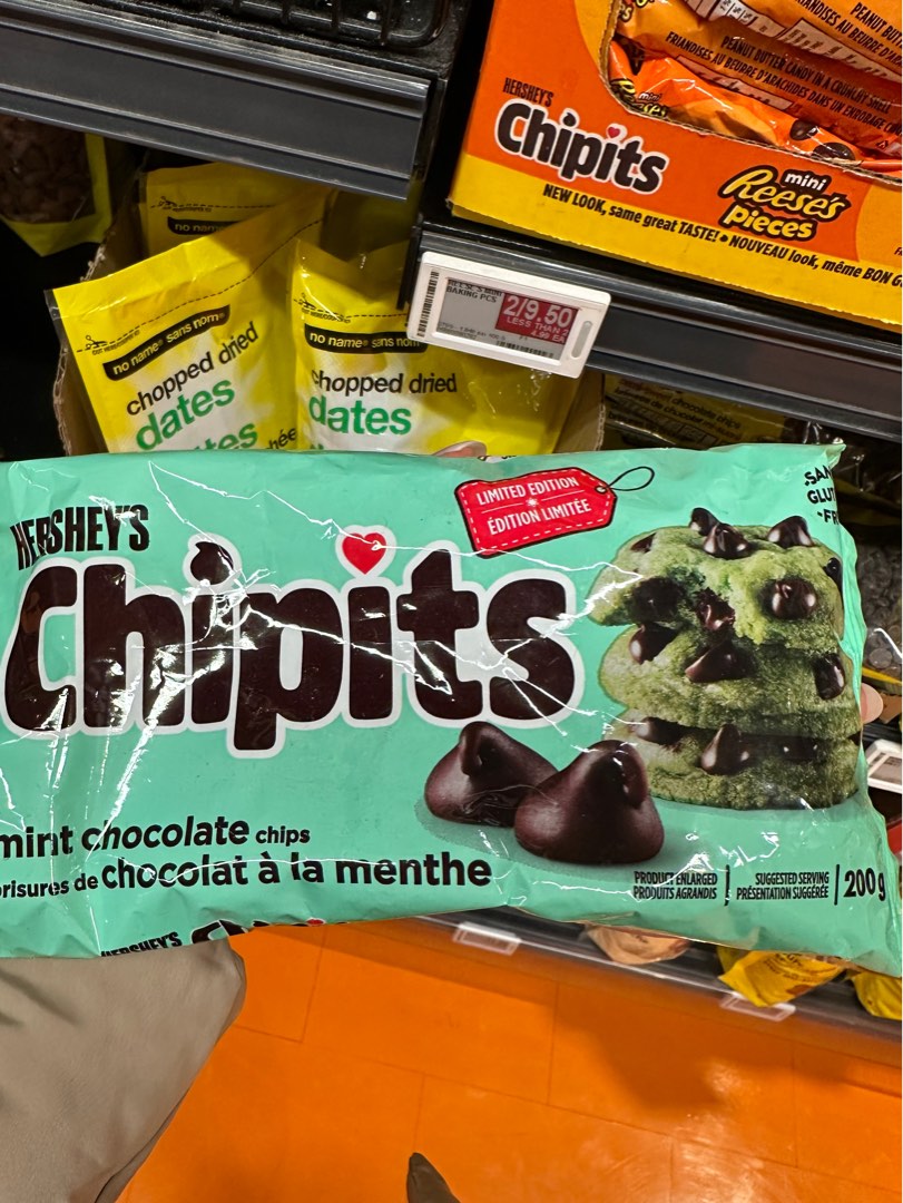 Hershey’s Chipits Mint chocolate chips limited edition 200g 薄荷朱古力, 嘢食