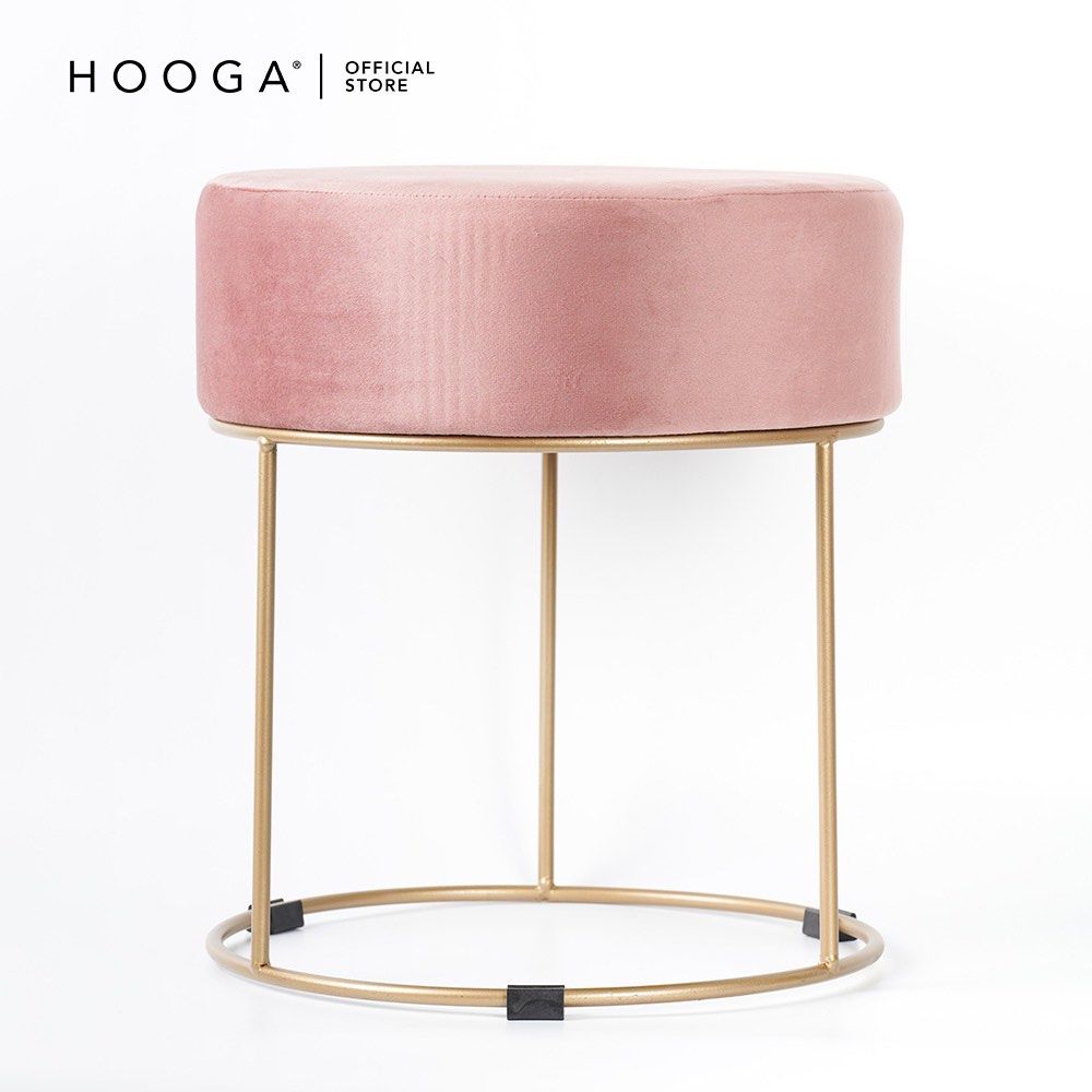 Pink discount cushion stool